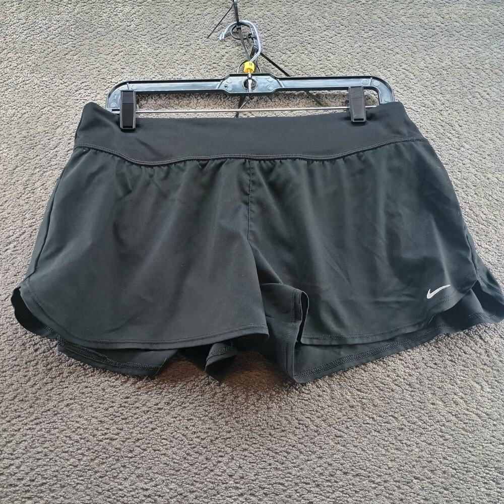 Nike Dri-FIT Tempo Running Shorts Women Large Black Built In Liner Athletic